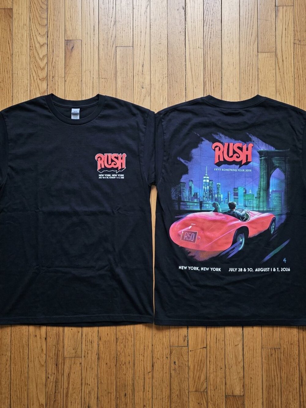 RUSH Fifty Something Tour 2026 NYC Madison Square Garden Reprint T-Shirt